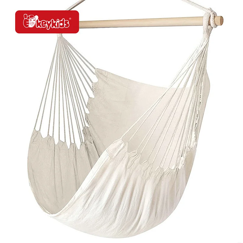 Indoor or Outdoor Hanging Rope Hammock Chair Swing Seat with Cushions W01D302